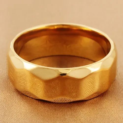 RTM1571 Stainless Steel Polygonal Ring Modern Jewelry for Men and Women