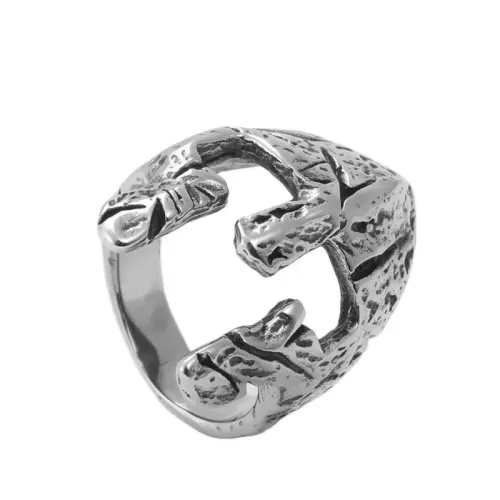 RTM1517 Spartan Helmet Ring Stainless Steel Men's Fashion Accessory