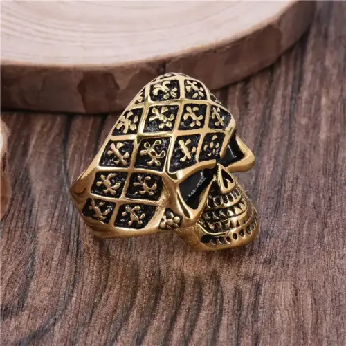 RTM277 Men's Skull Ghost Head Ring Titanium Steel Middle Eastern Jewelry