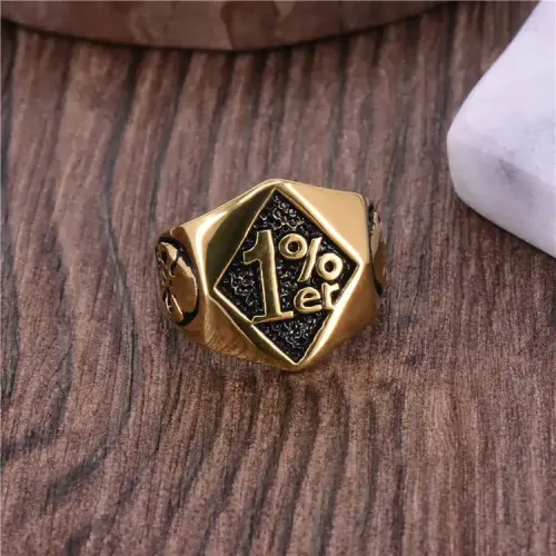 RTM442 Skull Titanium Steel Ring Unisex Punk Stainless Steel Band