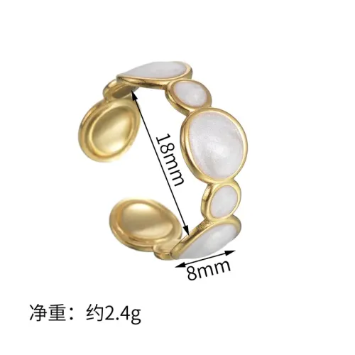 RTM2541 Geometric Open Band Ring Round Spliced Design Modern Unisex Jewelry