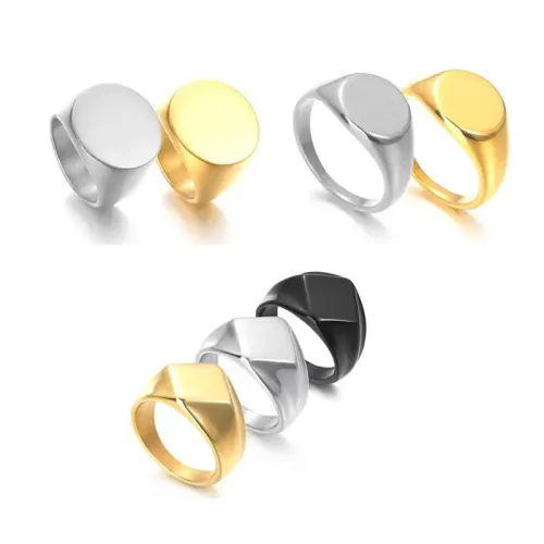 RTM2430 Unisex Stainless Steel Quadrilateral Ring Sleek Hair Straightener Design