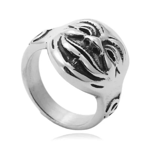 RTM1708 Clown Mask Punk Ring Edgy Stainless Steel Fashion Accessory for Men