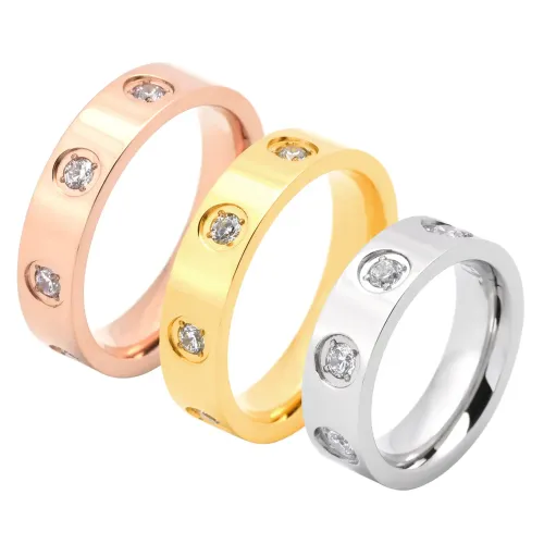 RTM2232 Non-Fading Stainless Steel Ring for Women Elegant & Durable Jewelry