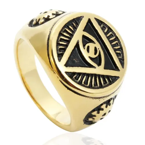 RTM2049 Death Eye Ring Punk Stainless Steel Fashion Accessory for Men