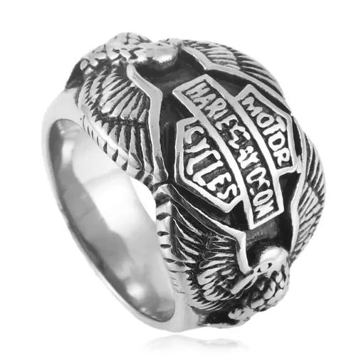 RTM1593 Eagle Punk Ring Stainless Steel Animal Fashion Accessory for Men