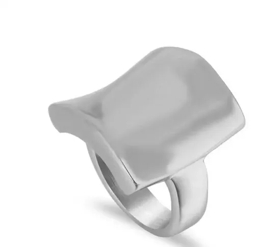 RTM423 Geometric Full Ring Unique Shaped Light Titanium Steel Jewelry