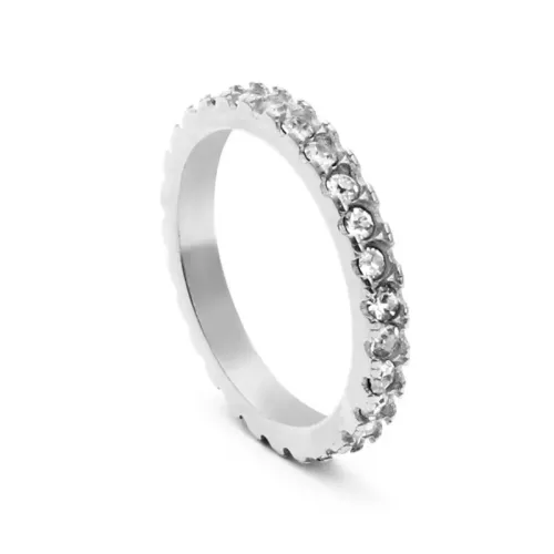RTM2094 Diamond Love Memory Ring Unisex Stainless Steel Jewelry for Men & Women