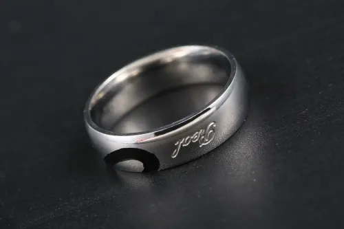 RTM2804 Elegant Love Couple Rings Durable Stainless Steel Relationship Bands
