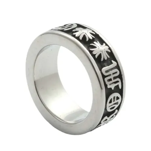 RTM1968 Sanskrit Cross Stainless Steel Ring Spiritual Jewelry for Men