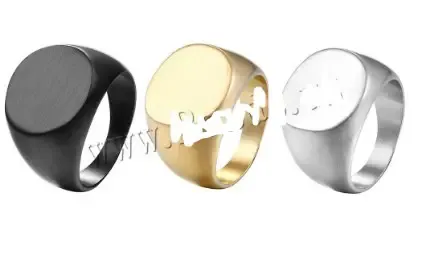 RTM1536 Simple Stainless Steel Round Ring for Men Sleek Bare Body Jewelry Accessory