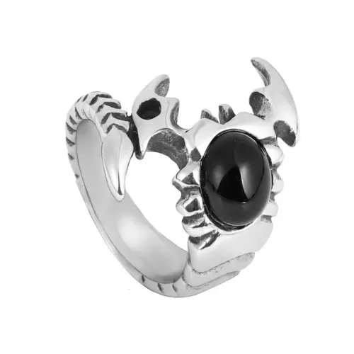 RTM2126 Scorpio Gemstone Scorpion Ring Stainless Steel Jewelry for Men