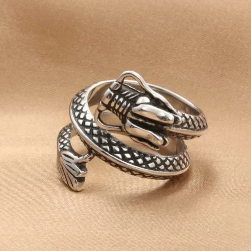 RTM1558 Dragon Animal Stainless Steel Ring Exotic Jewelry for Men