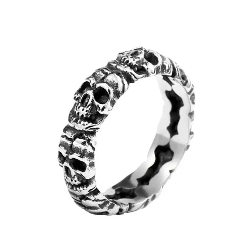 RTM2299 Men's Stainless Steel Skull Ring Tail Design Fashion Jewelry Accessory