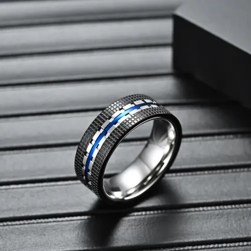 RTM1118 Sophisticated Men's Two-Color Combination Ring Durable Stainless Steel