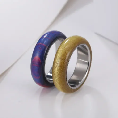 RTM1447 Custom Solid Wood Rings Crafted from Your Designs & Samples