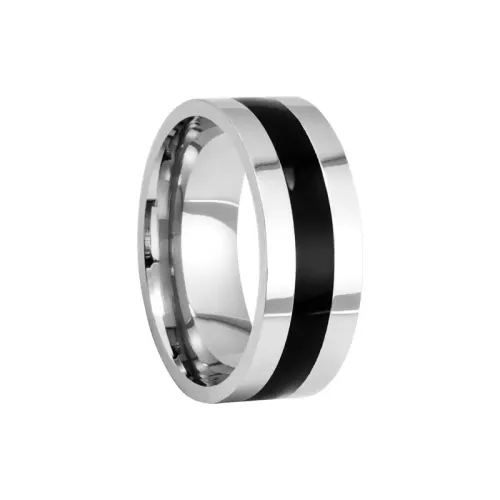 RTM1184 Epoxy Stainless Steel Men's Charm Ring Sleek Fashion Accessory
