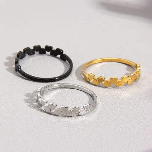 RTM1229 Non-Fading Electroplated Couple Rings Eternal Love Jewelry for Ladies on Xiaohongshu