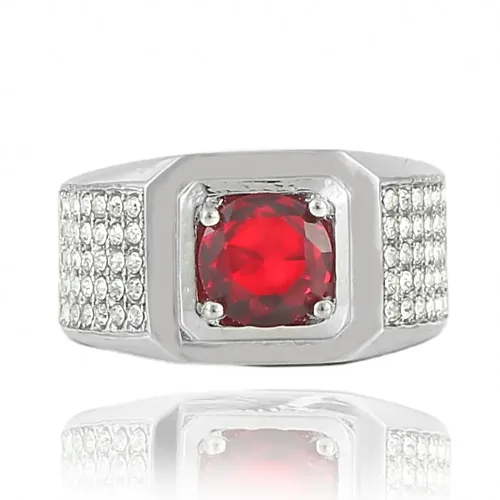 RTM1663 Elegant Multicolor Gemstone Ring for Women Stainless Steel Band