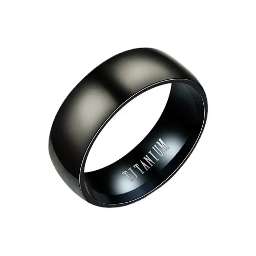 RTM1006 Matte Black Stainless Steel Ring for Men Sleek and Modern Jewelry