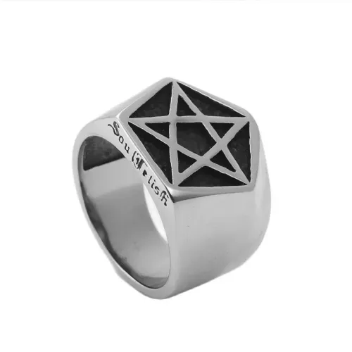 RTM1832 Stainless Steel Five-Pointed Star Ring Trendy Star-Shaped Jewelry
