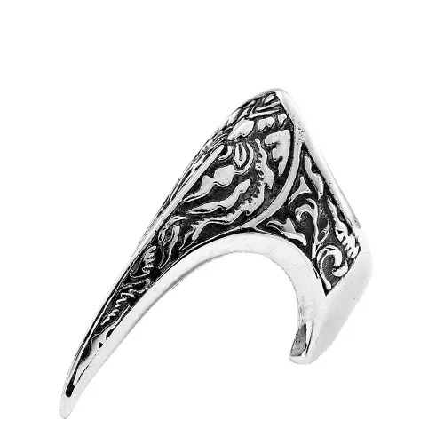 RTM2326 Engraved Stainless Steel Armor Ring for Men Durable Fashion Jewelry