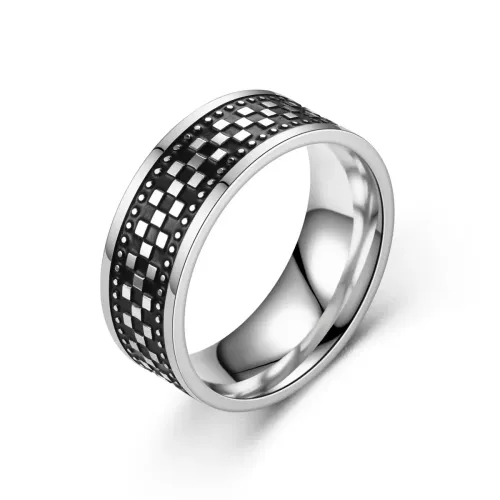 RTM882 Elegant Men's Stainless Steel Ring Durable Luxury Jewelry Accessory