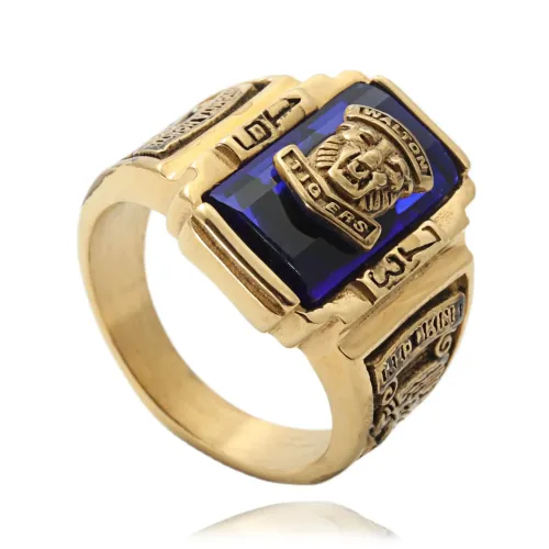 RTM1686 Stainless Steel Dragon Claw Ring with Multicolor Gemstone Punk Style Jewelry