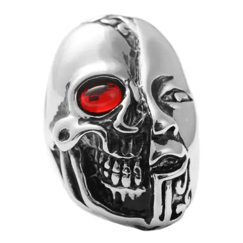 RTM1755 Double-Sided Skull Ring Punk Stainless Steel Jewelry for Men