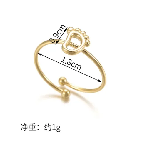 RTM2583 14K Gold Adjustable Hollow Ring for Women Open Foot Design Jewelry