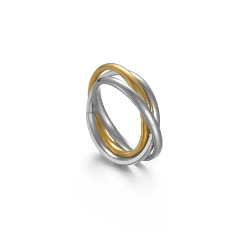 RTM1340 Elegant Women's 3-Piece Ring Set Standard US Size Stainless Steel Jewelry