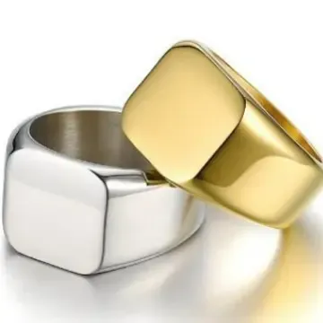 RTM2227 Customized 14MM Men's Stainless Steel Ring with Laser Engraving & Logo Text