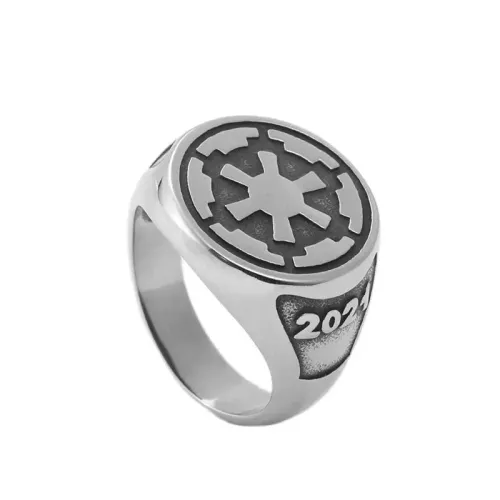 RTM1845 Stainless Steel Rudder Ring Nautical Round Men's Jewelry Accessory