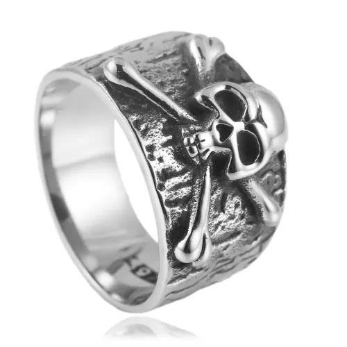 RTM1637 Skull Ring Punk Style Premium Stainless Steel Gothic Jewelry for Men