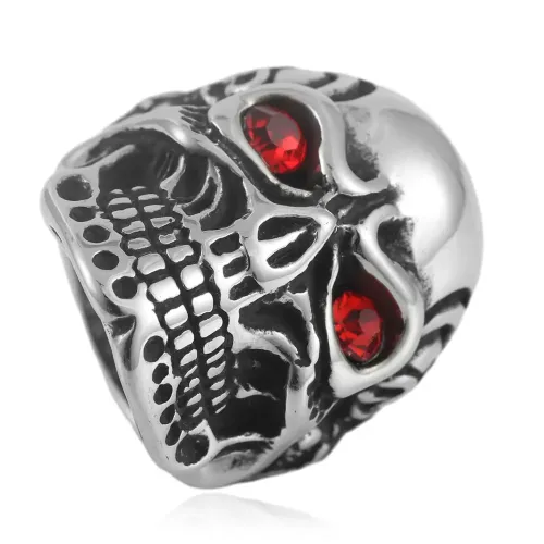 RTM1606 Men's Stainless Steel Skull Ring Bold Gothic Fashion Accessory