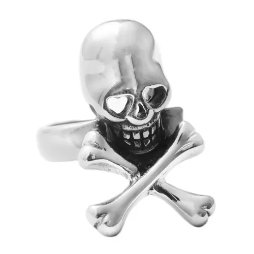 RTM1756 Skull Hollow Punk Ring Stainless Steel Fashion Accessory for Men