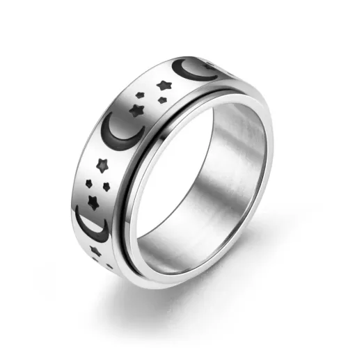 RTM2870 Xingyue Myth Stainless Steel Transfer Ring Rotatable Couple Jewelry Masterpiece