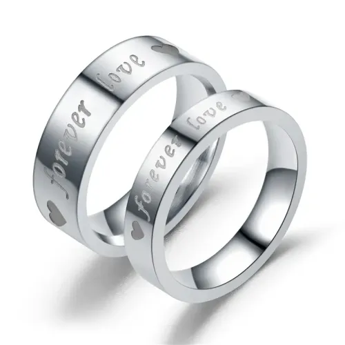 RTM2729 FOREVERLOVE True Love Eternal Couple Rings Corrosion-Resistant Jewelry