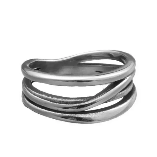 RTM1885 Elegant Polygon Stainless Steel Ring Modern Jewelry for Men & Women