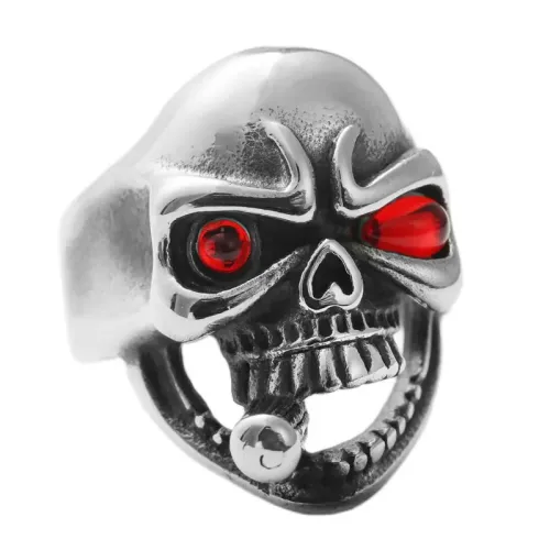 RTM1748 Punk Skull Ring Stainless Steel Jewelry for Men