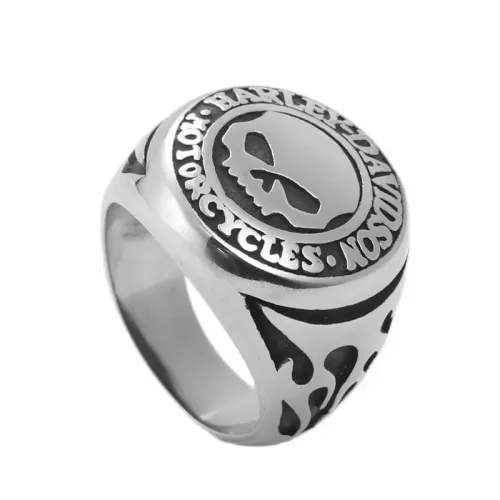 RTM1681 Stainless Steel Skull Ring Ghost Head Design Men's Jewelry