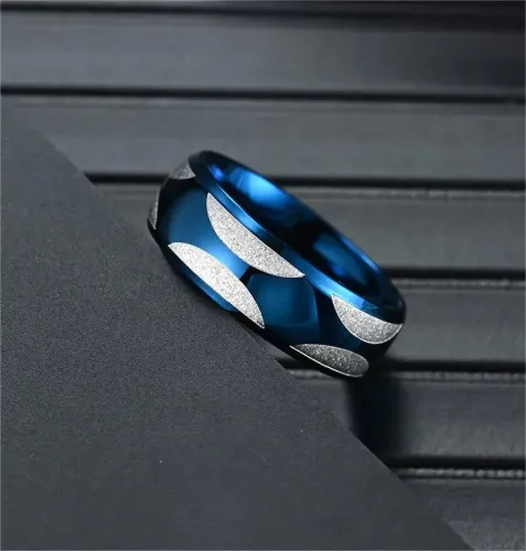 RTM1060 Stainless Steel Frosted Rings for Men & Women Perfect Couples' Jewelry