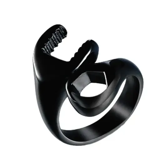 RTM525 Men's Wrench Design Titanium Steel Ring Durable Stainless Steel Jewelry