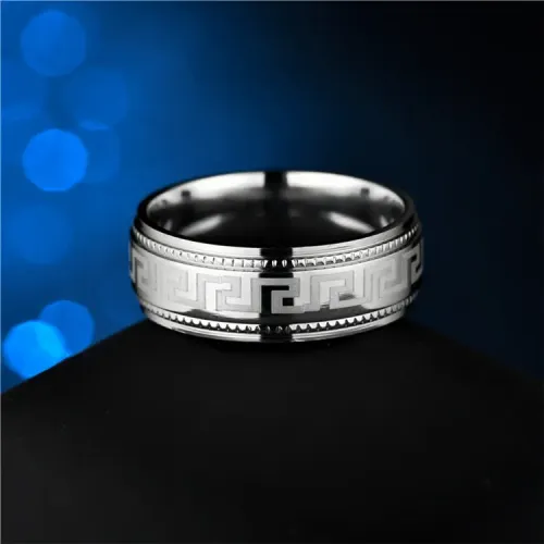 RTM910 Sleek Stainless Steel Single Ring for Men Minimalist Small Jewelry Piece