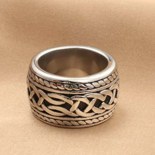 RTM1951 Twist Knot Stainless Steel Ring Elegant Finger Jewelry for Everyday Wear