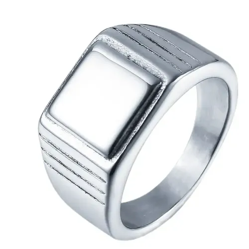 RTM643 Stainless Steel Single Ring Durable Modern Jewelry for Everyday Wear