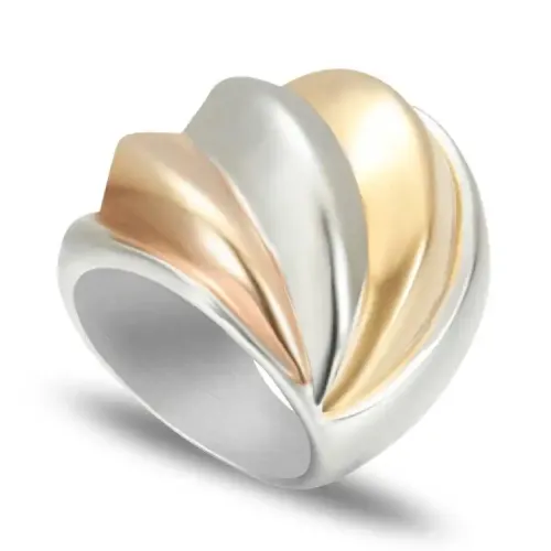 RTM206 Chic Three-Color Titanium Stainless Steel Ring Trendy Women's Fashion Jewelry