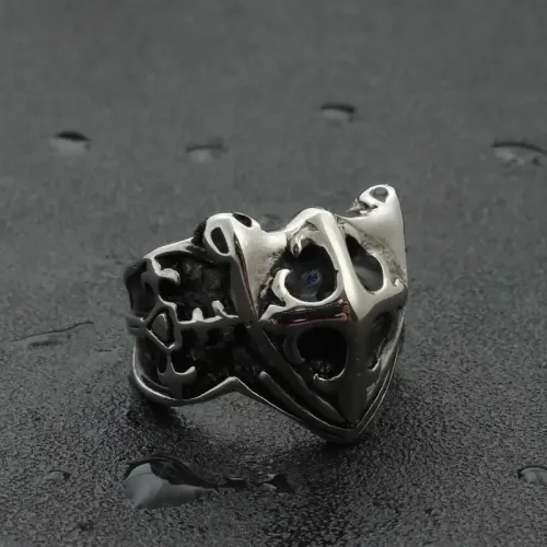 RTM1916 Military Punk Ring Stainless Steel Shield Accessory for Men