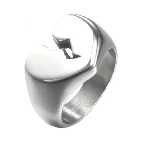 RTM488 Titanium Steel Heart Shaped Ring Women's Stainless Steel Fashion Jewelry