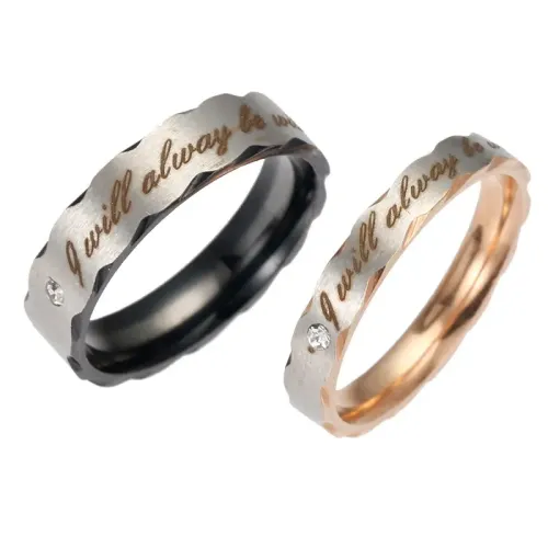 RTM1343 High-Quality Stainless Steel Couple Rings Perfect Matching Set